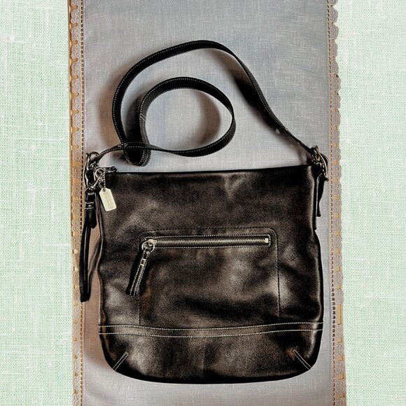 🖤 Coach Legacy Leather Crossbody Bag | Black Glove-Tanned Leather - Picture 3 of 8